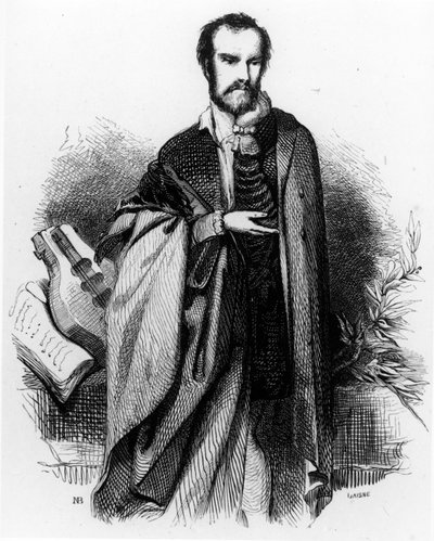Le Tasse, frontispício para Jerusalém Entregue por Torquato Tasso, edição de 1841 de French School