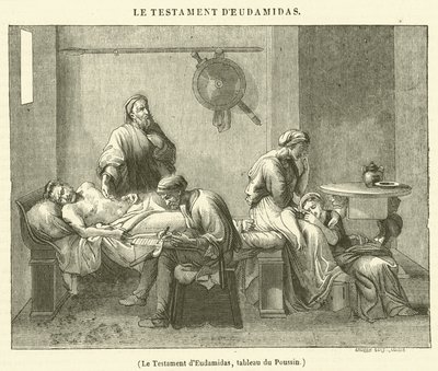 O Testamento de Eudamidas (gravura) de French School