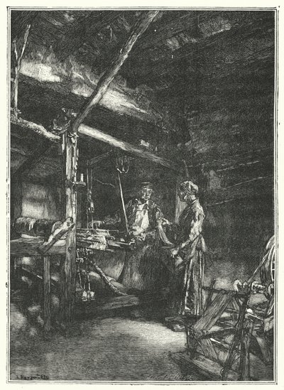 Le Tisserand (gravura) de French School