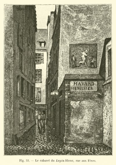 O cabaré do coelho branco, rue aux Feves de French School