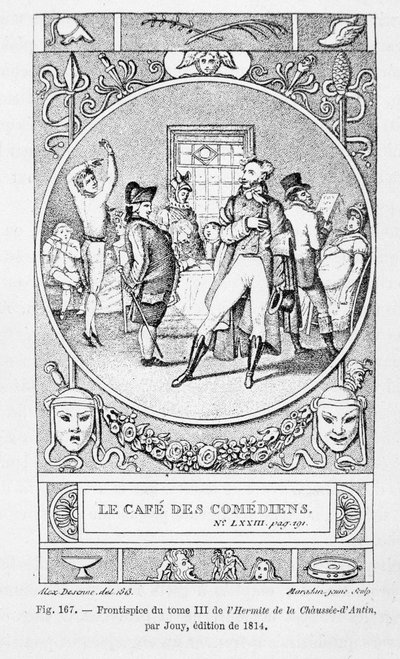 Le cafe des Comediens, frontispício do volume III de "L