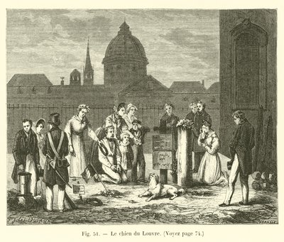O cão do Louvre de French School
