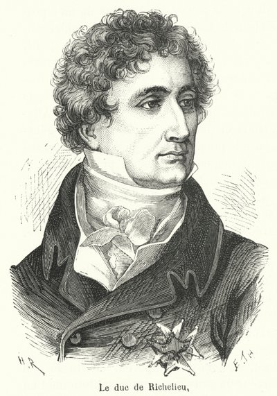 O Duque de Richelieu (gravura) de French School