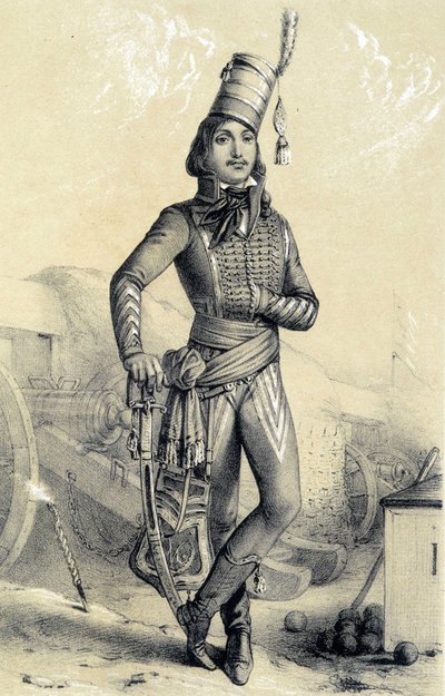 General Marceau - na "Galeria histórica da Revolução Francesa" de Albert Maurin de French School