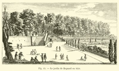 O jardim de Regnard em 1650 de French School