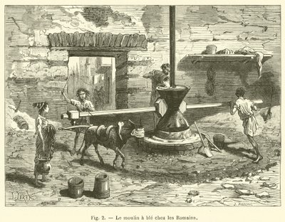 O moinho nos Romanos (gravura) de French School