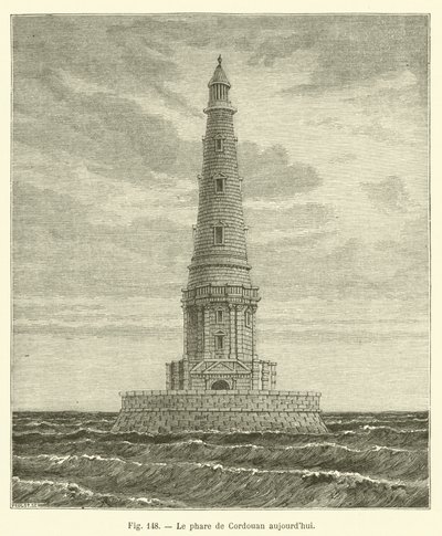 O farol de Cordouan hoje (gravura) de French School