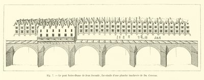 A ponte Notre-Dame de Jean Joconde, fac-símile duna placa inacabada de Du Cerceau de French School
