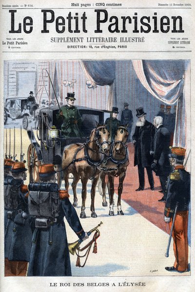 Le roi des belges Leopold II recebido em L
