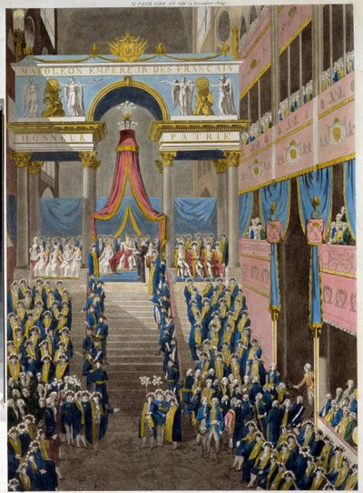 Le sacre de Napoleon (1769-1821), le 2 decembre 1804(A Coroação de Napoleão a 2 de Dezembro de 1804) de French School