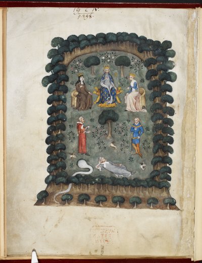 Le songe du vergier, atribuído a Évrart de Trémaugon, Royal MS 19 C IV, f.1v de French School