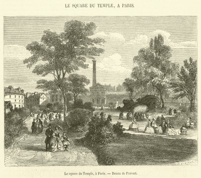 A praça do Templo, em Paris (gravura) de French School