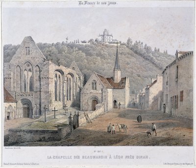 Abadia de Lehon e Capela de Beaumanoir perto de Dinan de French School