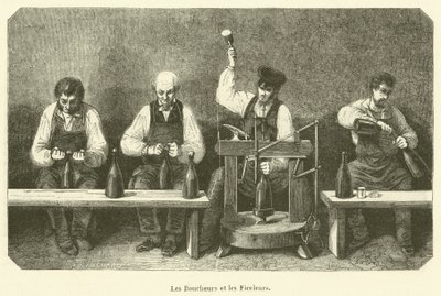 Les Boucheurs et les Ficeleurs (gravura) de French School