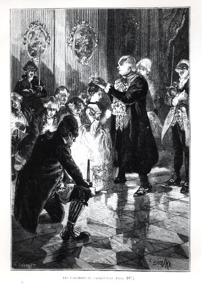 As pombas de Cagliostro, ilustração das maravilhas da ciência por Louis Figuier 1819-94) publicaram em Paris, 1893 de French School
