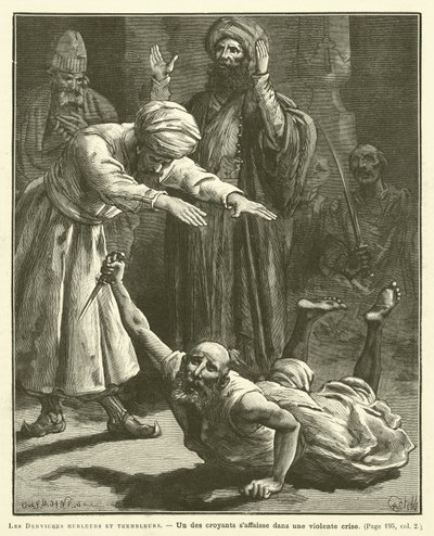Os Dervixes Uivantes (gravura) de French School