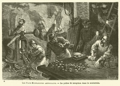 The American Faux-Monnayeurs (gravura) de French School