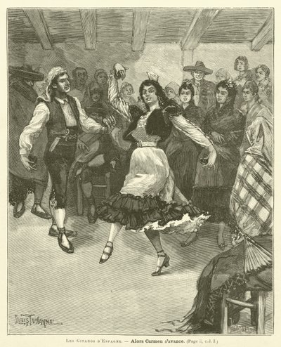 Os Gitanos de Espanha (gravura) de French School