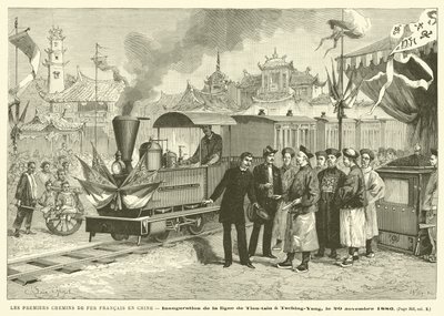 As primeiras ferrovias francesas na China (gravura) de French School