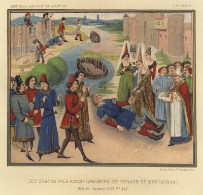 The Four Aimon Sons, Murder Of Renaud De Montauban (cor litho) de French School