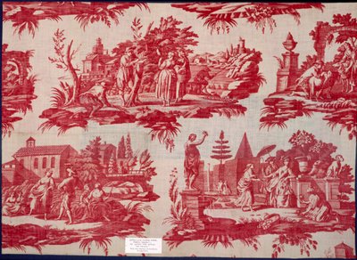 Les Saisons de The Mayoux Collection, 3º quartel do século XVIII, chapa de cobre estampada de algodão de French School
