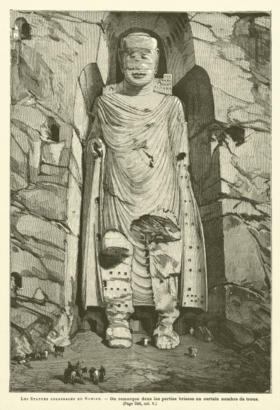 Les Statues Colossales Du Bamian (gravura) de French School