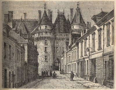 Os castelos do Loire: o castelo de Langeais (Indre-et-Loire) - gravura em "Histoire de France" de Victor Duruy (1811-1894) - 1882 de French School
