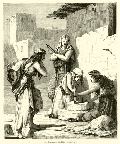 As mulheres de Caldee na escravatura (gravura) de French School