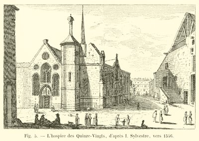O Hospital Quinze-Vingts, depois de Sylvester, por volta de 1546 de French School