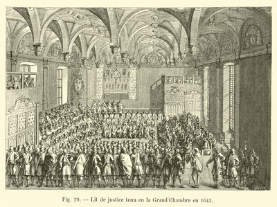 Tribunal de Justiça realizada no GrandChambre em 1643 de French School