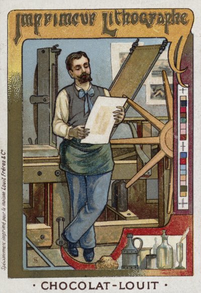Impressora de litografia de French School