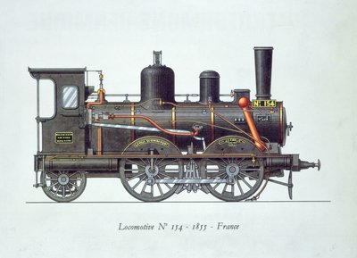 Locomotiva no.154, 1855 de French School