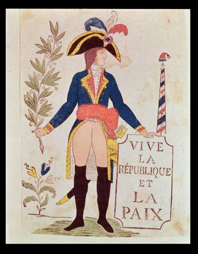Viva a República e a Paz, c.1795-99 (gravura em xilogravura colorida) de French School