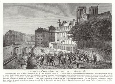 Saques do palácio do arcebispo de Paris, 15 de fevereiro de 1831 de French School