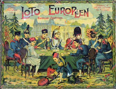 Loto Europeen, versão francesa do jogo da Lotto para crianças, c.1900 de French School