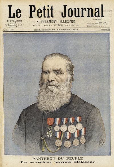 Louis-Joseph-Andre Delacour, marinheiro e salva-vidas franceses de French School
