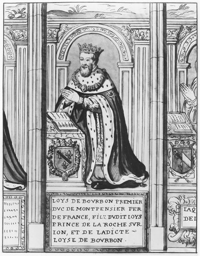 Luís II de Bourbon, Duque de Montpensier (litho) de French School