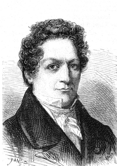 Louis Jacques Thenard (1777-1857), químico francês, descobriu o boro e a água oxigenada. Gravura de 1867 de French School