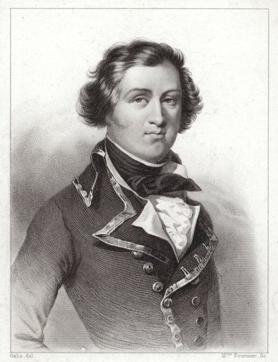 Louis Philippe de Orleans, Duque de Chartres, depois Rei Louis Philippe I de França (gravura) de French School