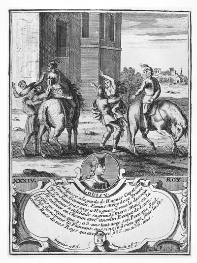 Louis V, o Fainéant (gravura) de French School