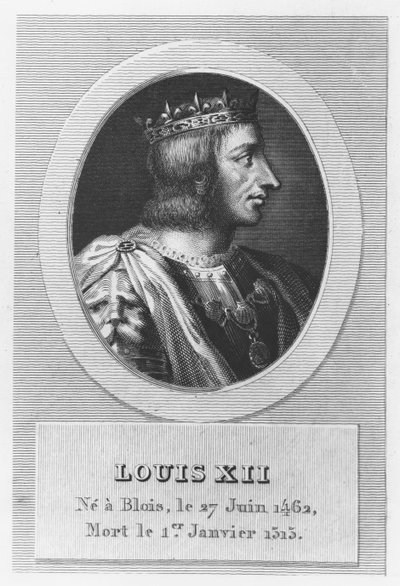 Luís XII, Rei de França (gravura) de French School