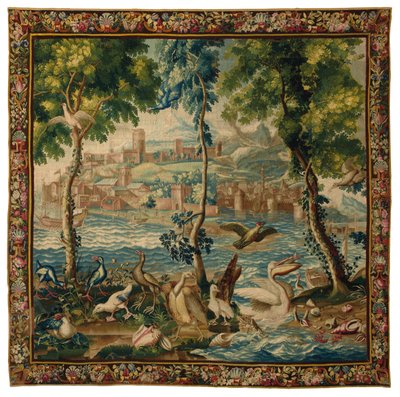 Tapeçaria dos "portos marítimos" de Luís XIV Beauvais, c.1700 de French School
