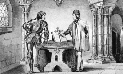 Luís XI (1423-83) detido em prisão domiciliária por Charles the Bold (1433-77), de &39;Histoire de France&39;, de Colart, publicado em 1840 de French School