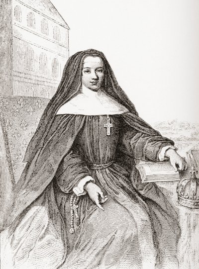 Louise Adelaide de Orleans, 1698 1743. Abadessa de Chelles. Das horas livres publicadas 1908. de French School