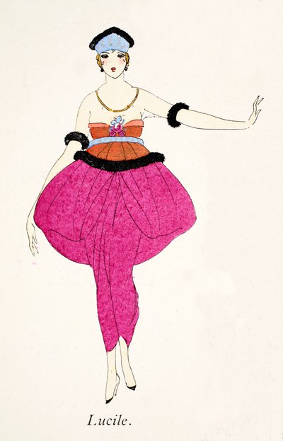 Lucile - Design para um vestido (stencil print) de French School