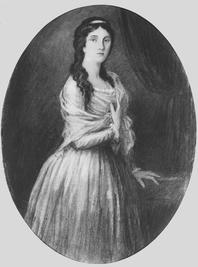Lucile de Chateaubriand aos 25 anos (litho) de French School
