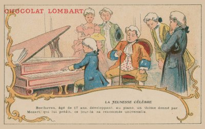 Ludwig van Beethoven tocando piano aos 17 anos de French School