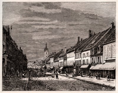 Lure - departamento de Haute-Saone na região de Bourgogne-Franche-Comte - gravura em "La France illustree: geography, history, statistical administration" de V.-A. Malt-Brown. 1884 de French School