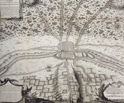 Lutetia ou o segundo plano de Paris nos séculos 4 e 5 dC, 1722 de French School