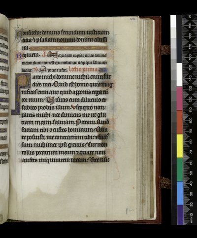 MS 300 f.251r, do Saltério e Horas de Isabella de França, Paris, c.1265-70 (caneta e tinta e têmpera em pergaminho) de French School